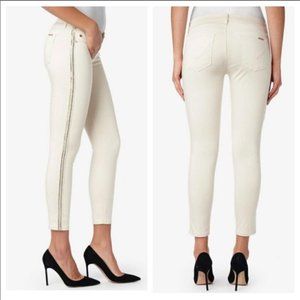 NEW Hudson Luna Sequin Stripe Cream Jeans - 26